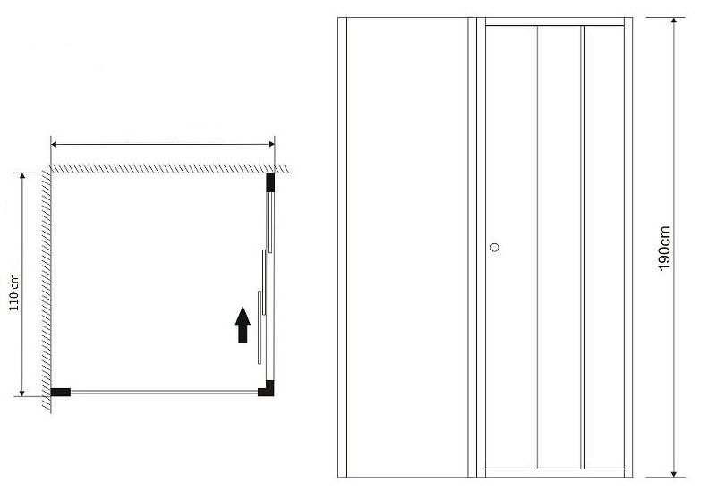 Приобрести grossman душевая дверь falcon 110 см, хром\прозрачное gr-d110fa
