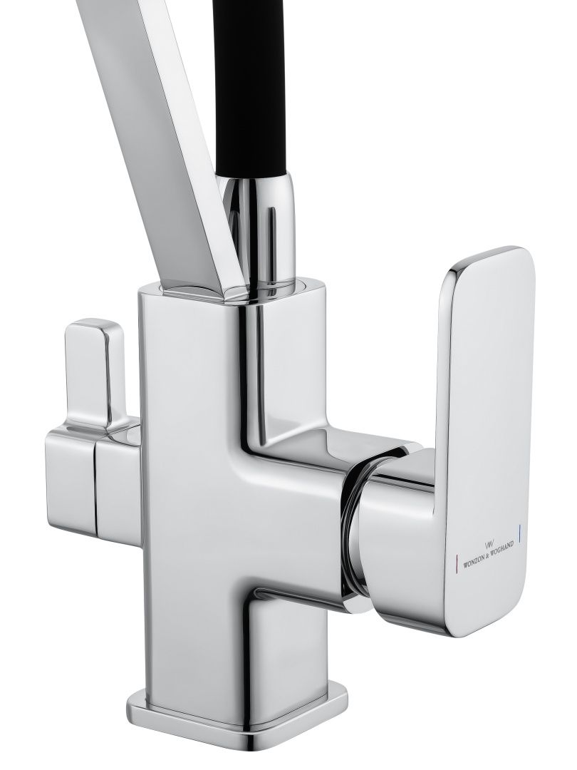 Приобрести смеситель для кухни с гибким изливом и подключением фильтра wonzon & woghand, хром (ww-88458013-cr)