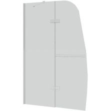Grossman Шторка для ванны 90х150 см, хром/прозрачное GR-102
