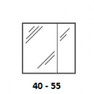 Зеркало-шкаф 40-55 см