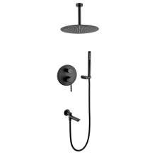 Grocenberg Встраиваемая душевая система, черная матовая GB5099BL-2