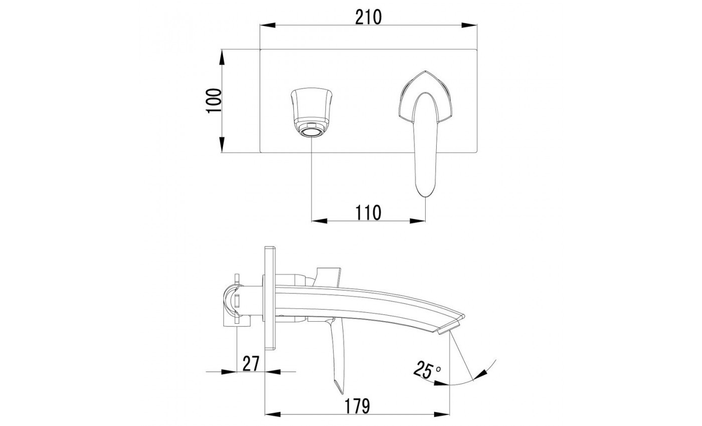Приобрести lemark смеситель для раковины mars, скрытый монтаж, хром lm3526c