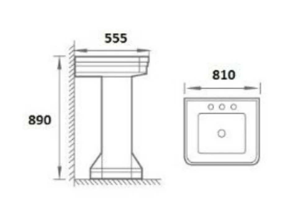 Приобрести boheme раковина с пьедисталом vogue 80 см, белая 942-2