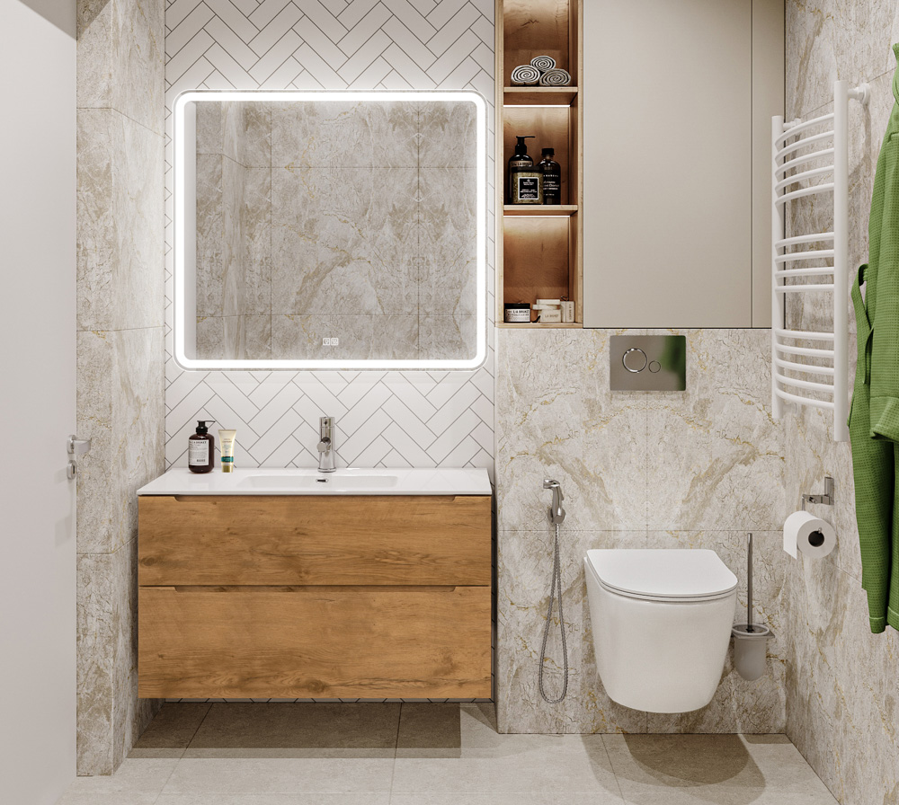 Приобрести belbagno тумба с раковиной etna-h60 100 см, подвесная b rovere nature, белая раковина