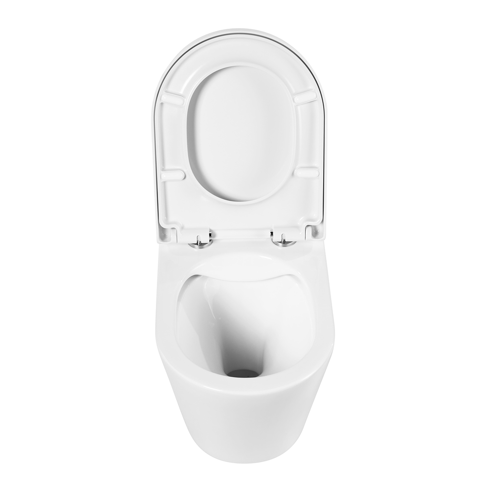 Приобрести belbagno унитаз безободковый подвесной flay-r с сиденьем дюропласт, микролифт, белый bb053chr/bb865sc