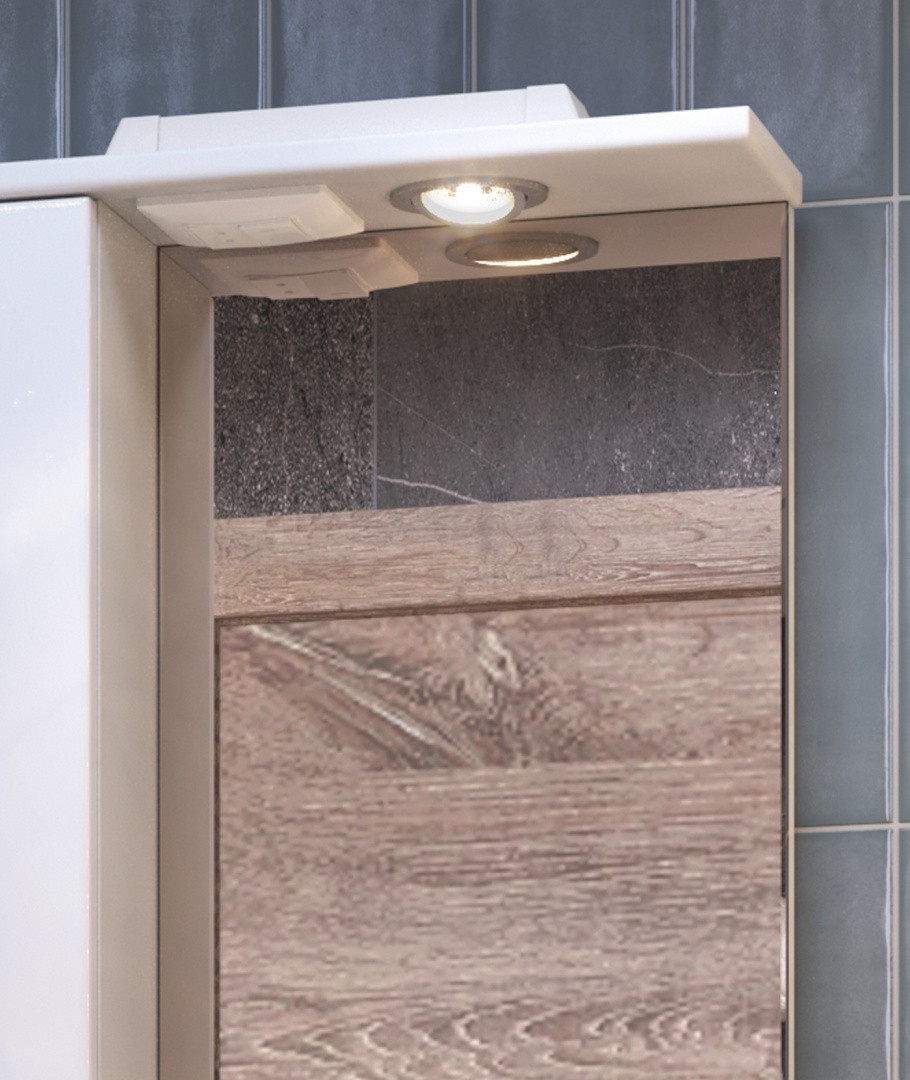 Приобрести vigo зеркало-шкаф callao 50 см, со спотом, левое, белое z.cal.50.l.el