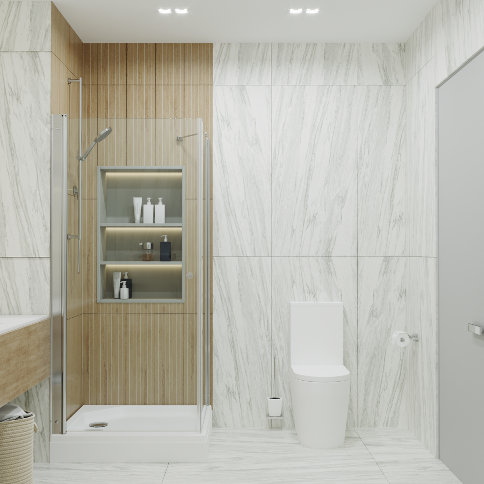 Приобрести тритон душевое ограждение форта 90х90 см, хром, прозрачное щ0000053344