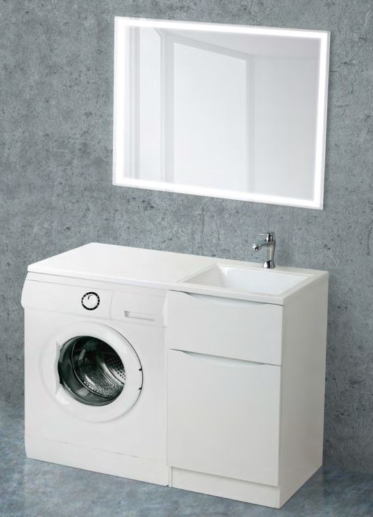 Приобрести belbagno тумба с раковиной напольная lavanderia 120 см, напольная 58/120-r bianco lucido, белая раковина