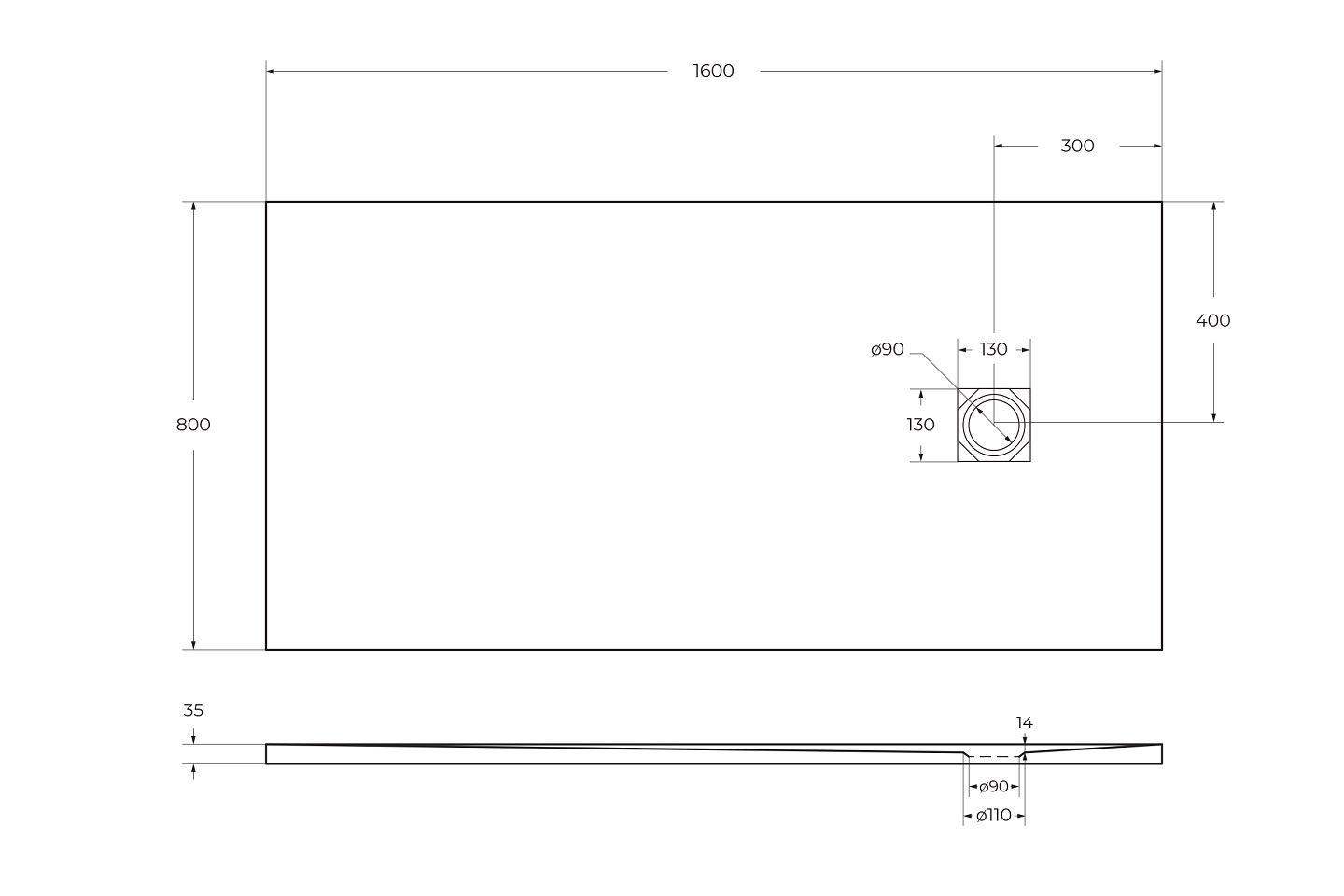 Приобрести belbagno душевой поддон 160х80 см, искусственный мрамор, сифон uno tray-mr-uno-ah-160/80-35-w-cr