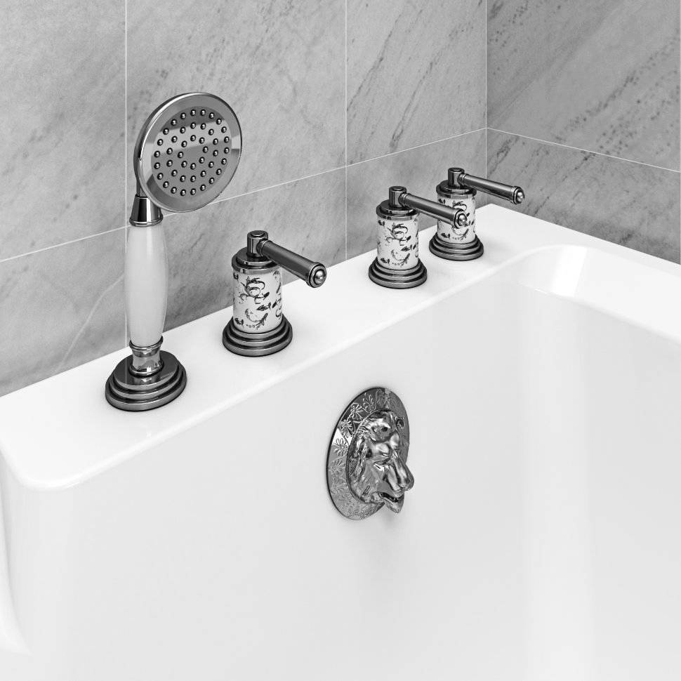 Приобрести радомир излив для ванны лев chrome