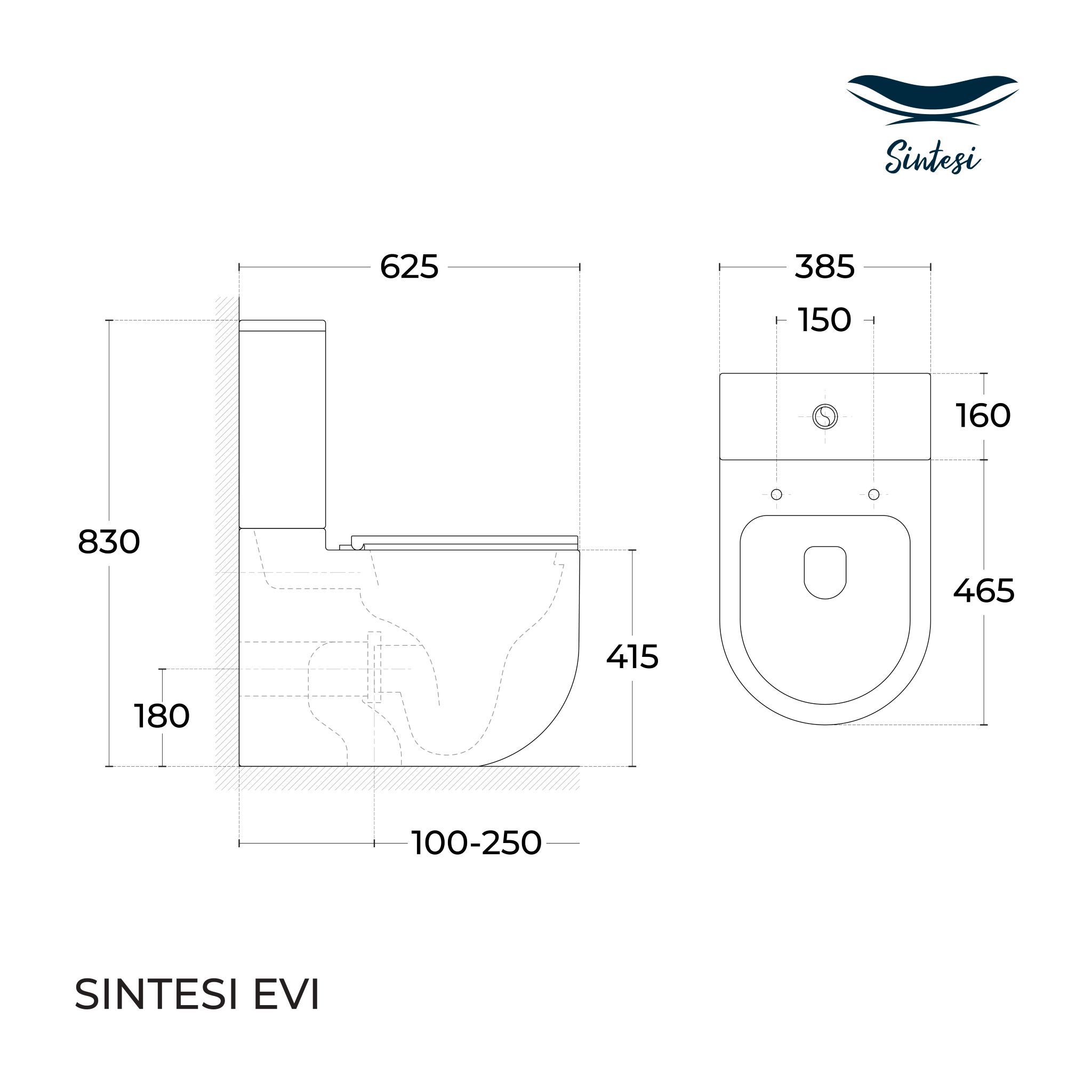Приобрести sintesi унитаз компакт evi белый с крышкой-сиденьем дюропласт, микролифт