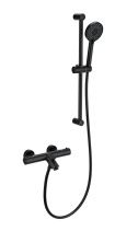 Смеситель для ванны с душевым гарнитуром и термостатом WONZON & WOGHAND, Черный матовый (WW-C2002-A-MB)