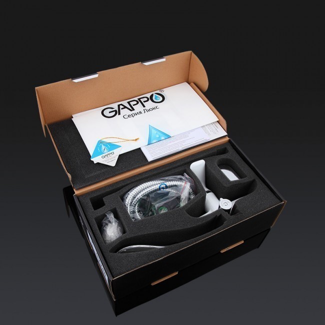 Приобрести gappo смеситель для ванны и душа g2248, белый\хром 85249