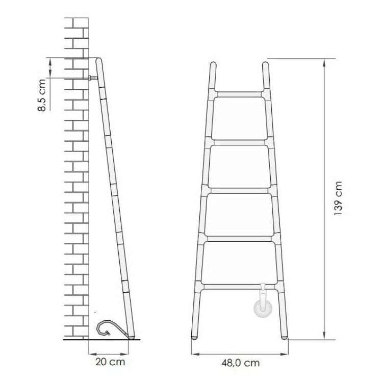 Приобрести полотенцесушитель-лесенка напольный wonzon & woghand rotenburg, белый матовый (ww-pr207-mw)