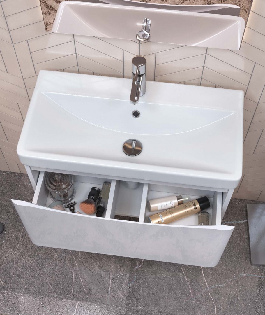 Приобрести vigo тумба с раковиной glem 70см, 1 ящик, подвесная, белая tp.gle.9595.70.1y