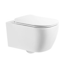 BelBagno Унитаз безободковый подвесной GENOVA с сиденьем дюропласт, микролифт, белый BB1102CH/BB1102SC
