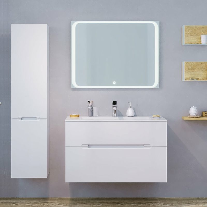 Приобрести jorno зеркало modul 100 см, с подсветкой, белое