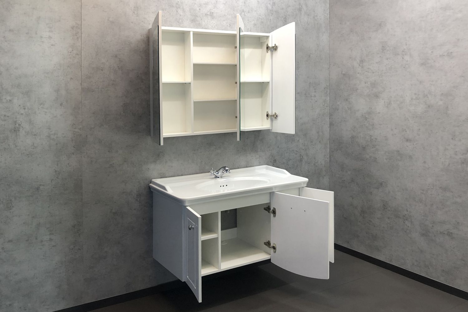 Приобрести сomforty тумба с раковиной "палини-100" белый глянец