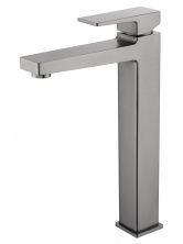 Смеситель для раковины высокий WONZON & WOGHAND CUBE 2.0, Темный графит (WW-88019068-BGM)