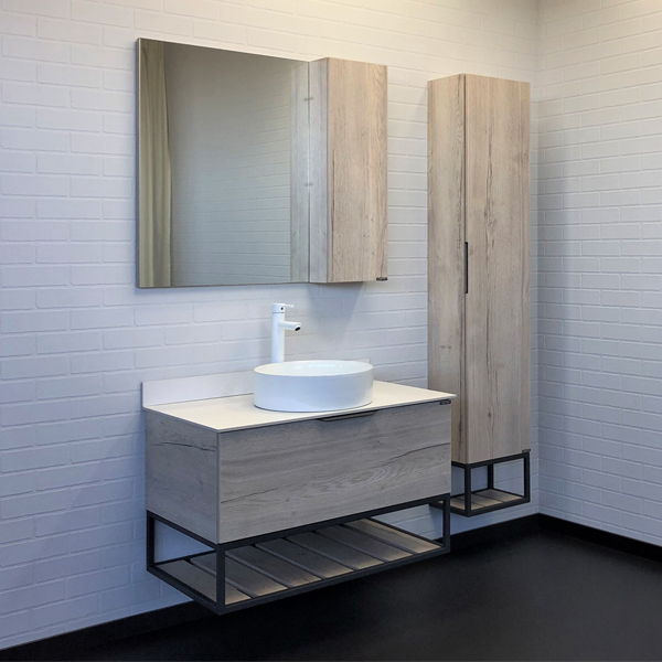 Приобрести сomforty зеркало-шкаф порто-90 дуб дымчатый