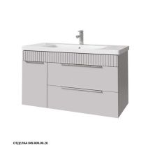 Caprigo Тумба с раковиной MONBAR-Smalty 100 см, левая, серая, эмаль