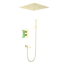 Душевая система встроенная с термостатом Timo Petruma SX-5019/17SM золото матовое