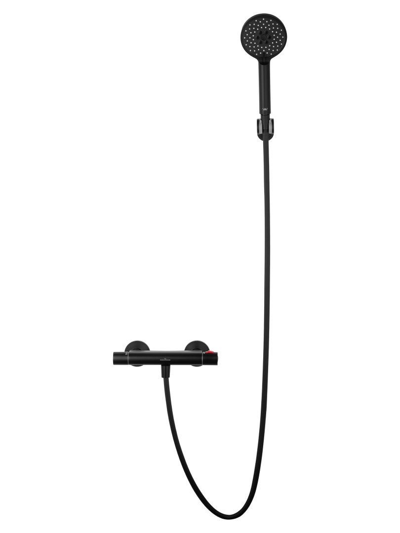 Приобрести смеситель для душа с термостатом wonzon & woghand inn 5, черный матовый (ww-b2005-a-mb)