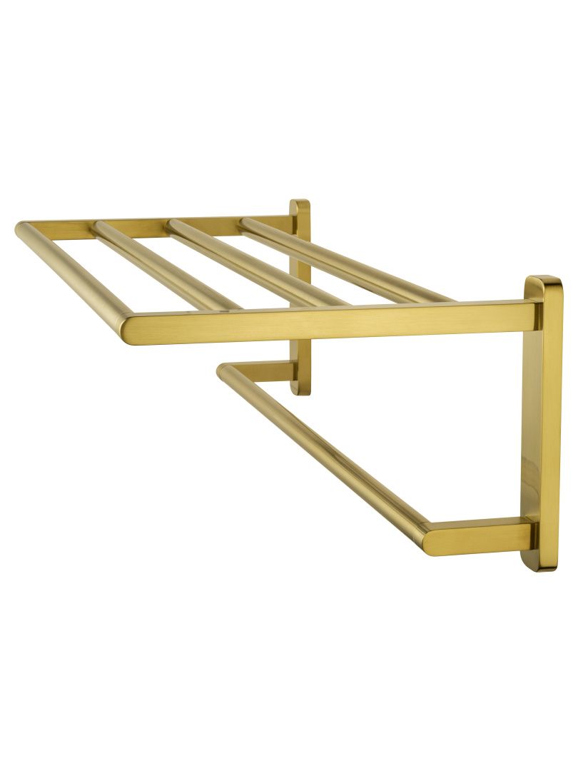 Приобрести полотенцедержатель с полкой wonzon & woghand graffity, брашированное золото (ww-9381-bg)