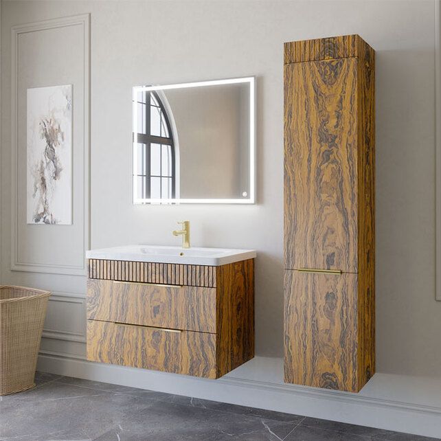 Приобрести caprigo тумба с раковиной monbar -albero 80 см, палисандр, шпон 66312 1