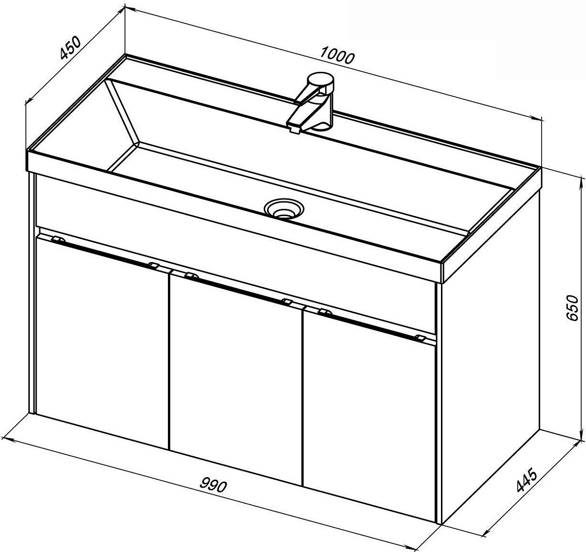 Приобрести aquanet тумба с раковиной латина 100 см, белая 00212837