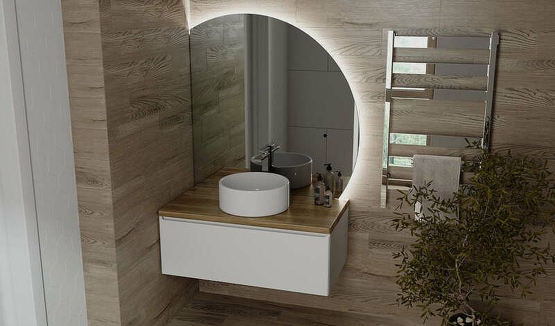 Приобрести jorno зеркало solis 106 см, с подсветкой, датчик движения, белое