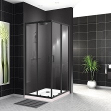 BelBagno Душевое ограждение 100х100 см UNO-195-A-2-100-C-NERO