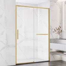 Vincea Душевая дверь Slim Soft 140 см, прозрачное, брашированное золото VDS-1SS140CLG