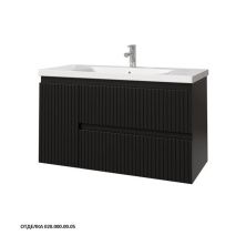 Caprigo Тумба с раковиной FORTE-Smalty STRIPE 100 см, левая, графит, эмаль