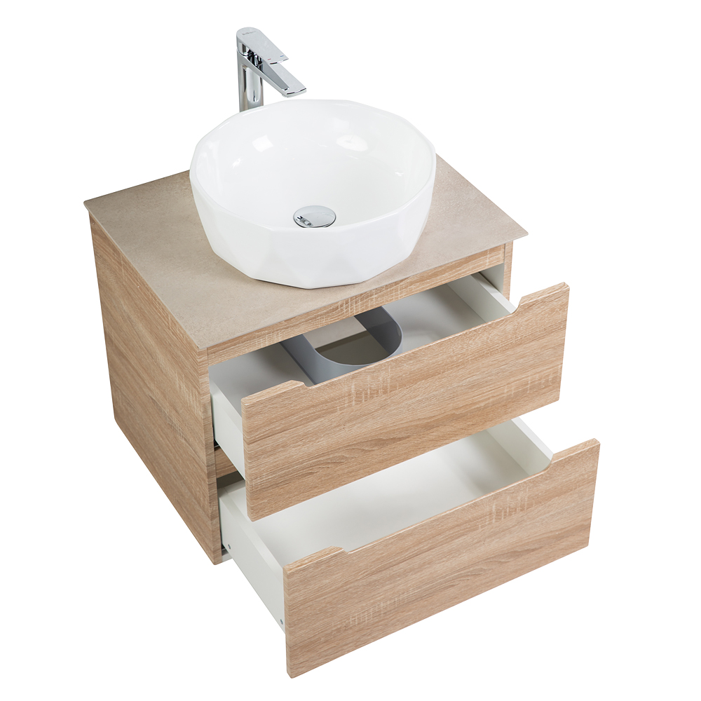 Приобрести belbagno тумба со столешницей etna 60 см, подвесная rovere bianco