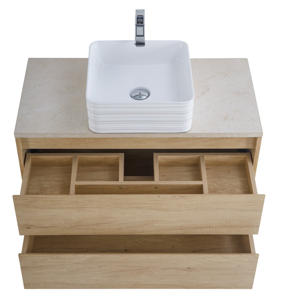 Приобрести belbagno тумба со столешницей kraft 80 см, подвесная rovere nebrasca nature