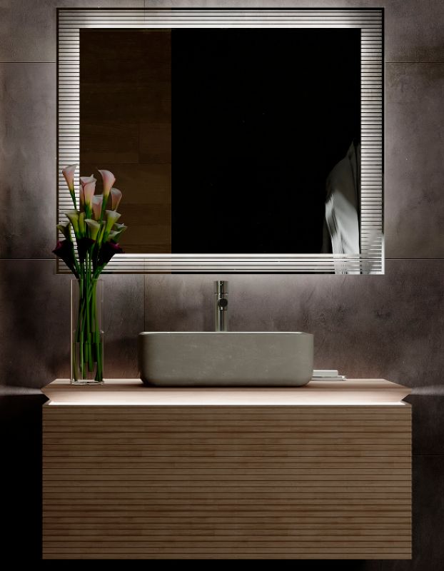 Приобрести jorno зеркало karat 100 см, с подсветкой, датчик движения, белое