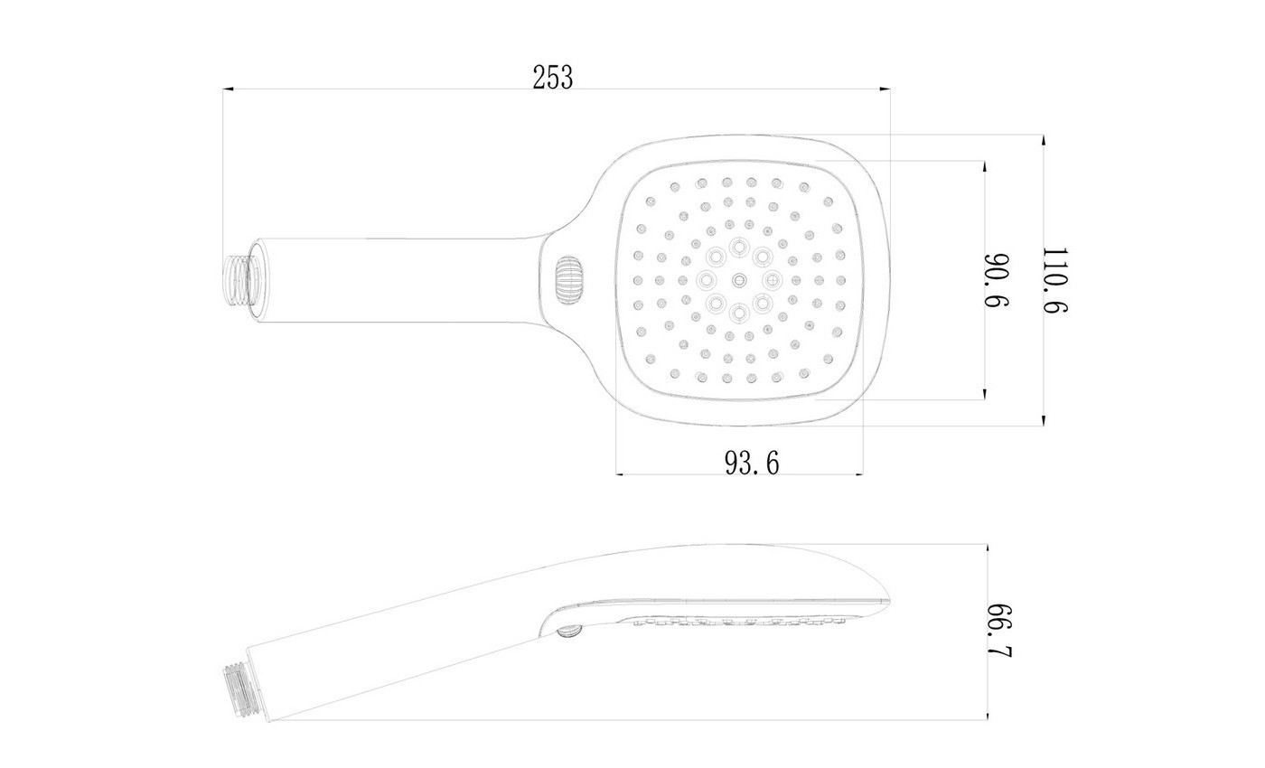 Приобрести lemark душевая лейка 3 режима 110мм, хром\серый lm1013c