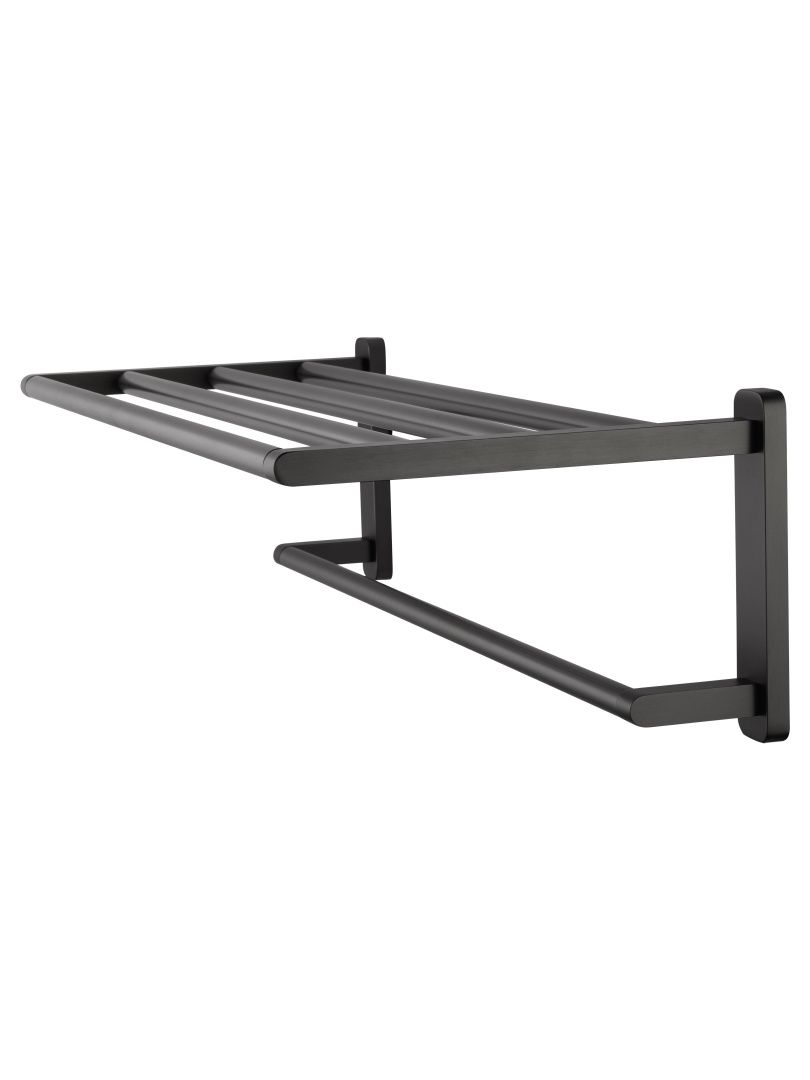 Приобрести полотенцедержатель с полкой wonzon & woghand graffity, темный графит (ww-9381)