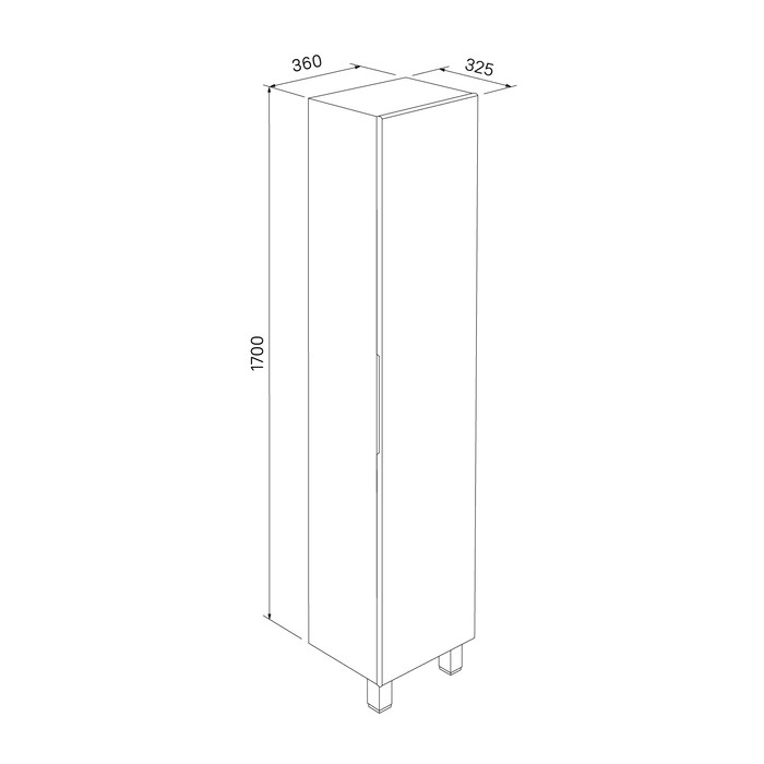 Приобрести iddis пенал напольный custo 40см, белый cus40w0i97