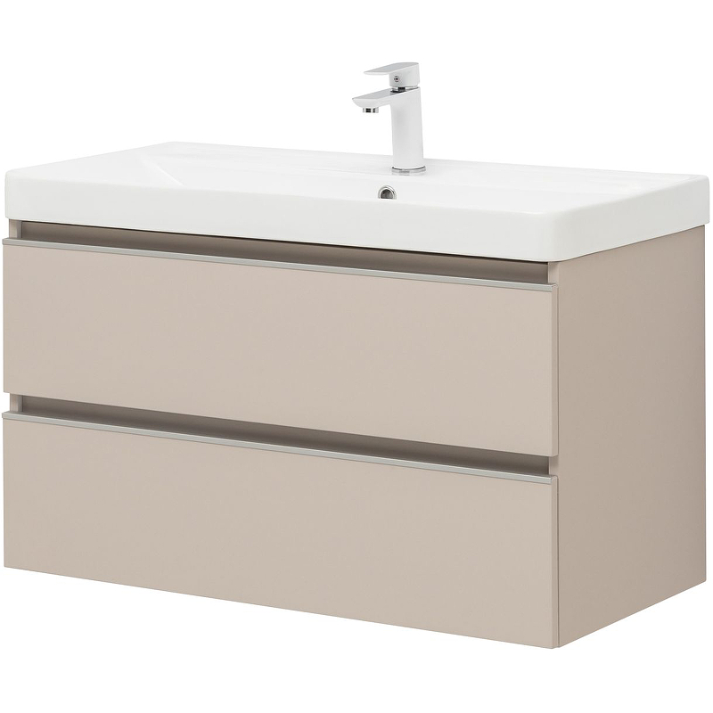 Приобрести aquanet тумба с раковиной вега 90 см, бежевый