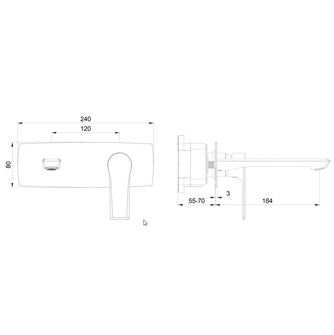 Приобрести смеситель для раковины встраиваемый wonzon & woghand brilliant, темный графит (ww-88869079-bgm)