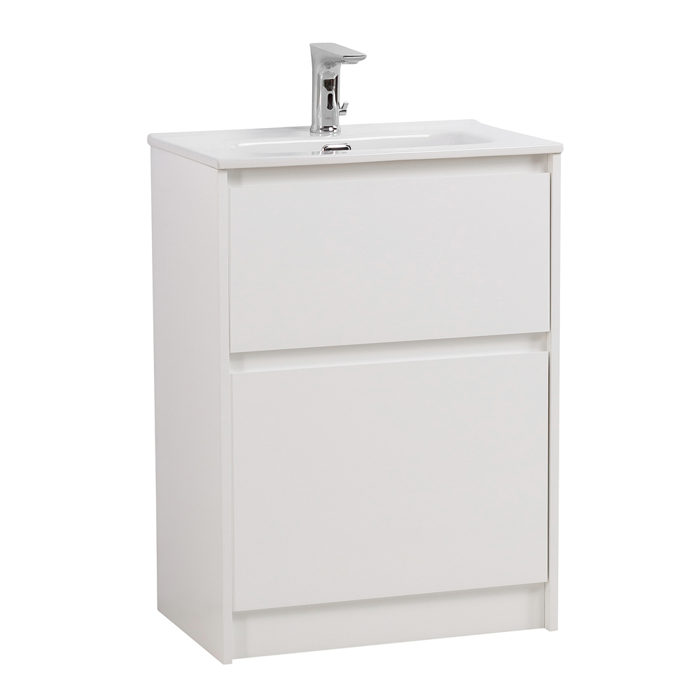 Приобрести belbagno тумба с раковиной kraft 39 50 см, напольная bianco opaco, белая раковина