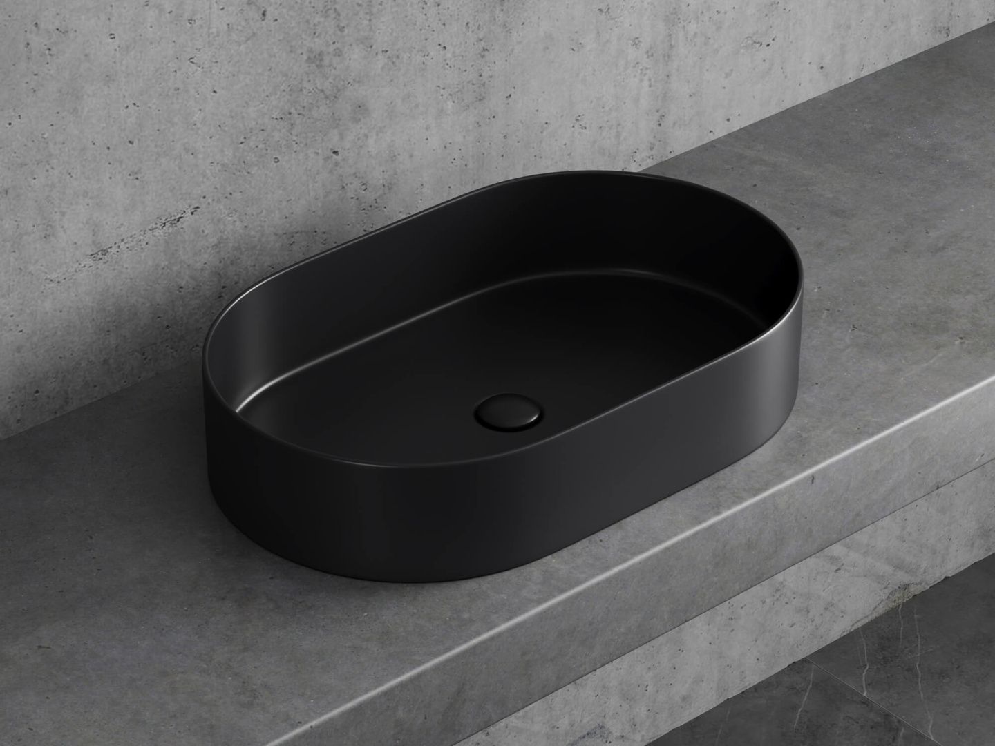 Приобрести hayzburg накладная раковина чаша 60х38 см, черная матовая hb-0036mb