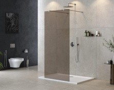 Cezares Душевая перегородка LIBERTA 100 см, бронза\хром LIBERTA-L-2-100-120-BR-Cr