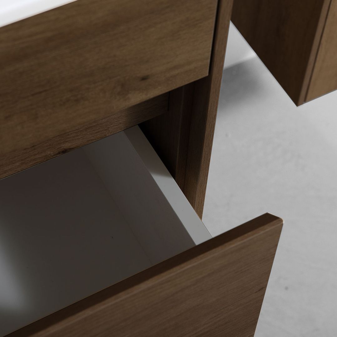 Приобрести vincea тумба подвесная chiara 60 см, дуб табак с белой раковиной vmc-2c600to;vcb-13600w