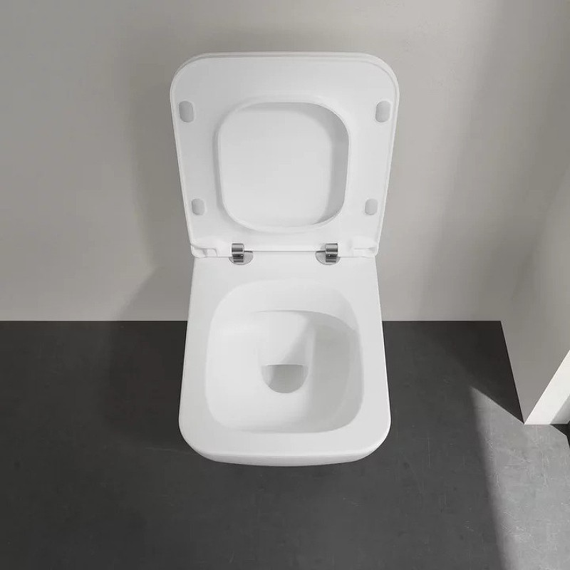 Приобрести унитаз подвесной villeroy boch venticello, безободковый с тонким сиденьем микролифт 4611rsr1