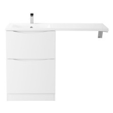 BelBagno Тумба с раковиной LAVANDERIA 120 см, напольная 58/120-L Bianco Lucido, белая раковина