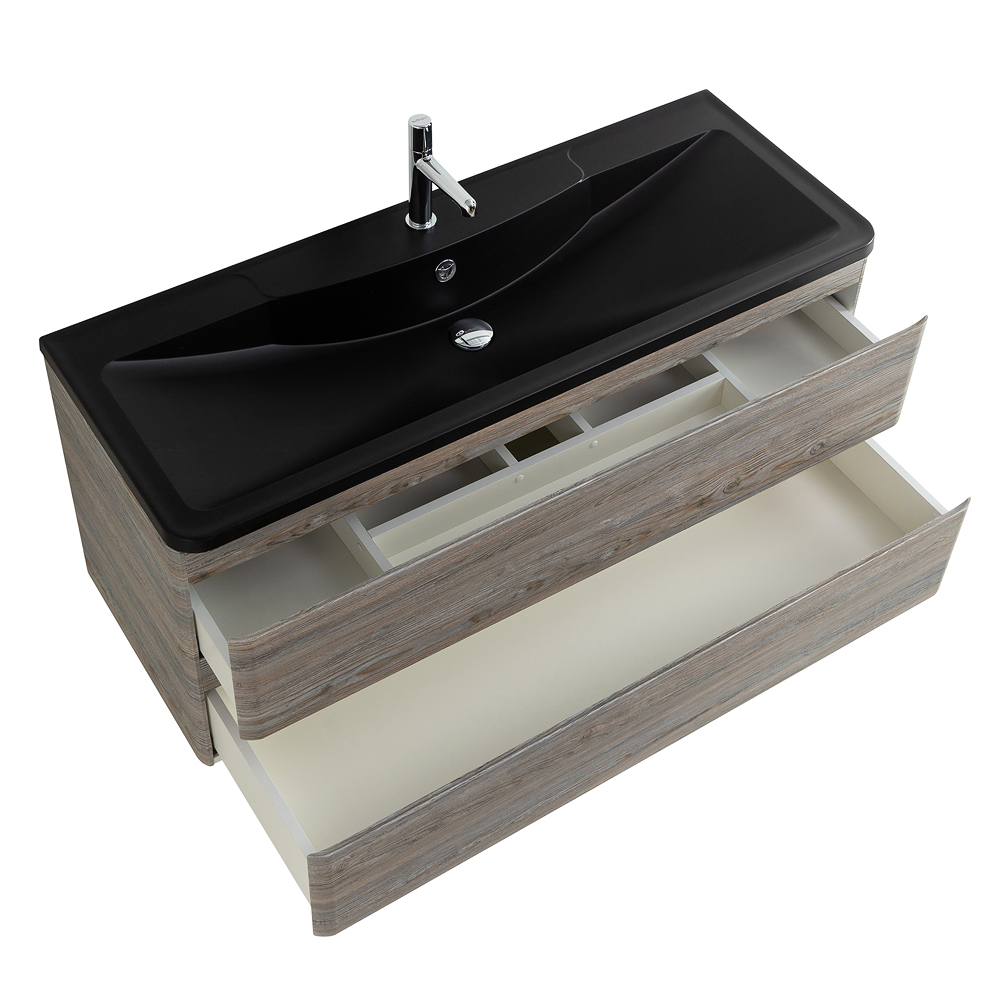 Приобрести belbagno тумба с раковиной albano 120 см, подвесная pino scania, чёрная раковина