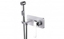 LEMARK Смеситель Melange с гигиеническим душем, белый\хром LM4919CW